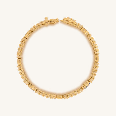 Warden of Peace Gold Evil Eye & Hamsa Tennis Bracelet