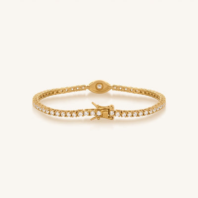 Hopeful Abundance Evil Eye Tennis Bracelet