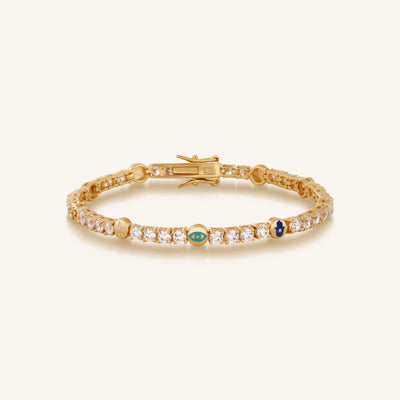 Fortuitous Traveler Multi-Symbol Tennis Bracelet