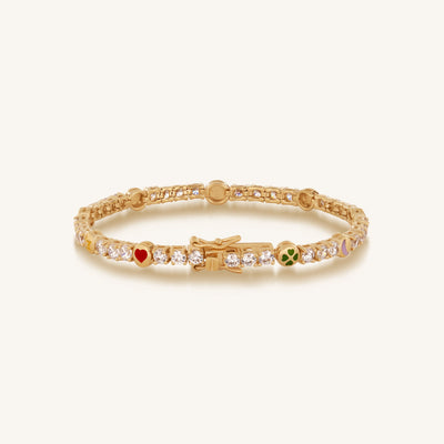 Fortuitous Traveler Multi-Symbol Tennis Bracelet