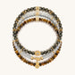 Fierce Spirit - Tiger's Eye Labradorite Pyrite Triple Protection Bracelet Stack