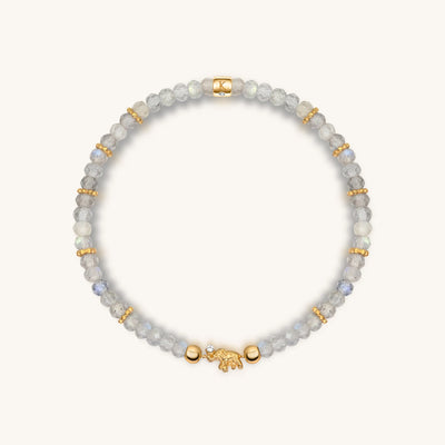 Fierce Spirit - Tiger's Eye Labradorite Pyrite Triple Protection Bracelet Stack