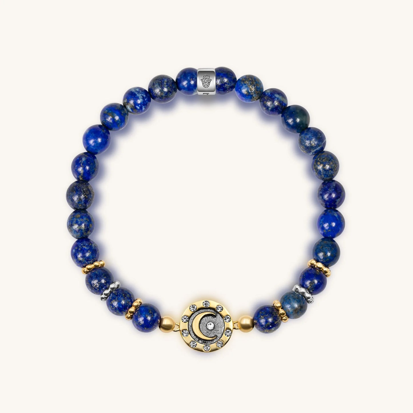 Illuminating Energy - Lapis Moon Charm Bracelet