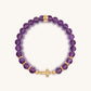 Leap of Intuition - Amethyst Cross Charm Bracelet