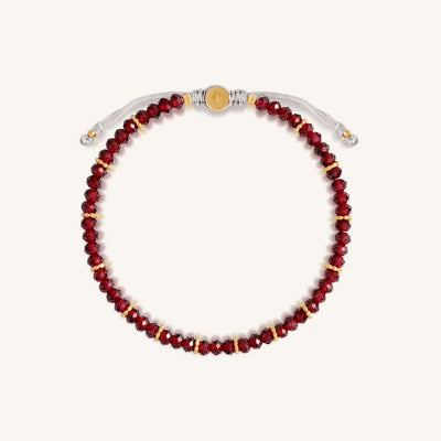 Energy of Vitality – Garnet Drawstring Bracelet