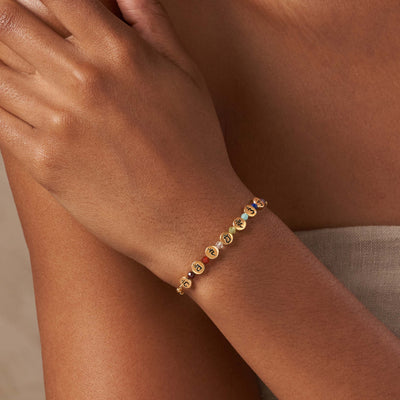 Aligned in Truth - Gold Double Chain Chakra Bracelet