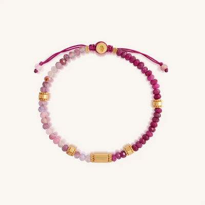 Heartline Harmony Ruby & Pink Tourmaline Stretch Bracelet