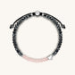 Spiritual Love - Rose Quartz Hematite Heart Charm Bracelet