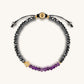 Blessed Equilibrium - Amethyst Lotus Hematite Bracelet