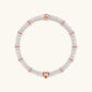 Love Generator - Triple Heart Moonstone Pink Opal Pearl Bracelet Stack