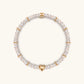 Love Generator - Triple Heart Moonstone Pink Opal Pearl Bracelet Stack