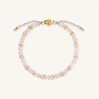 Energy of Love - Rose Quartz Drawstring Bracelet