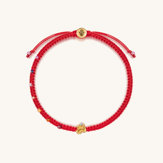 Serene Soul - Chakra Red String OM Charm Bracelet