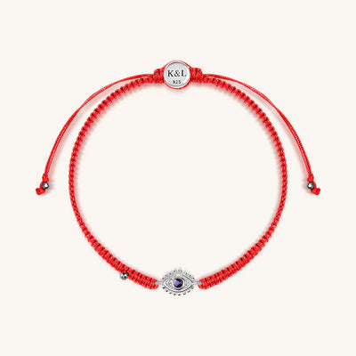 Beat Anxiety - Red String Amethyst Evil Eye Charm Bracelet