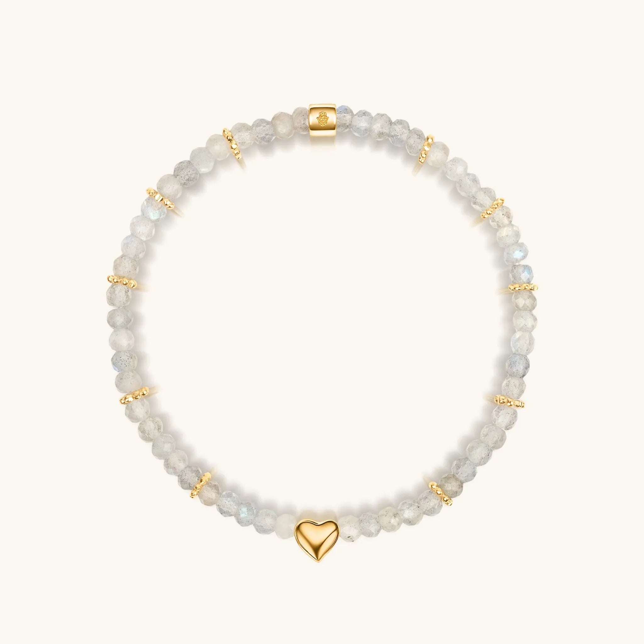 Soothing Warmth - Labradorite Moonstone Aquamarine Triple Summer Stack