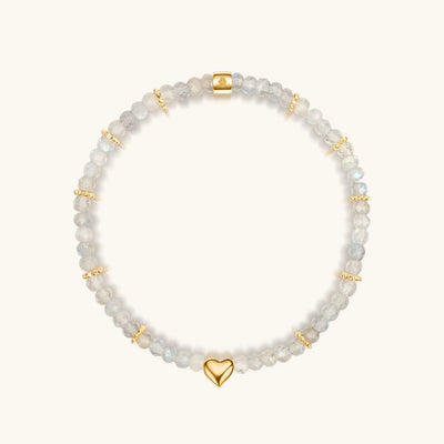 Soothing Warmth - Labradorite Moonstone Aquamarine Triple Summer Stack