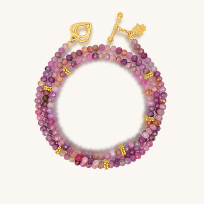Bold Love Ruby Heart Wrap Bracelet