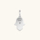 Safe & Sound - Silver Patterned Hamsa Charm
