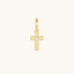 Gleaming Faith Gold Cross Charm