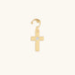 Gleaming Faith Gold Cross Charm