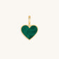 Blossoming Soul Malachite Heart Charm