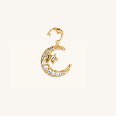 Ethereal Visions Moon & Star Gold Charm