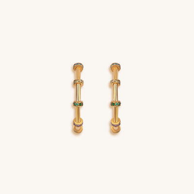 Inner Balance - Multicolor Chakra Hoop Earrings