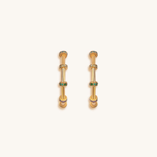 Inner Balance - Multicolor Chakra Hoop Earrings