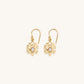 Divine Existence - Gold Lotus Moonstone Earrings