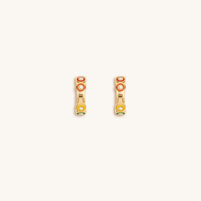 Aligned in Balance - Multicolor Enamel Chakra Hoop Earrings