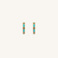 Serene Sensations Turquoise Gold Hoop Earrings