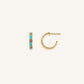 Serene Sensations Turquoise Gold Hoop Earrings