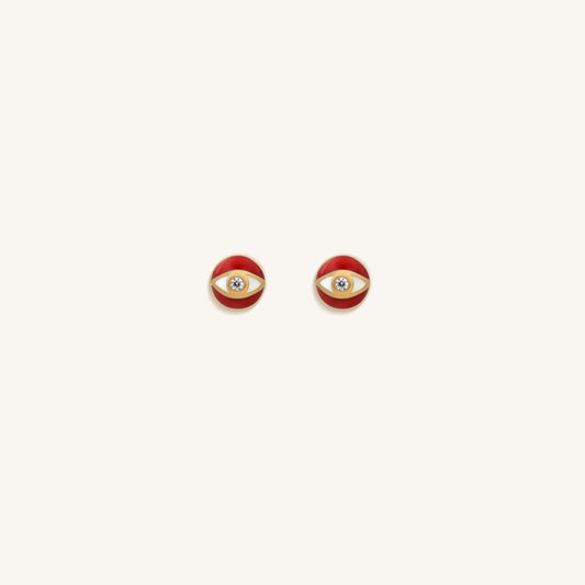 Protected Radiance Evil Eye Diamond Earrings