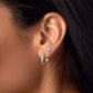 Serene Sensations Turquoise Gold Hoop Earrings