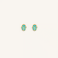 Graceful Strength Blue Hamsa Hand Earrings