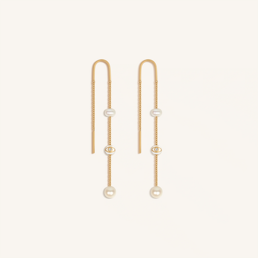 Eternal Hope Pearl Thread Earrings