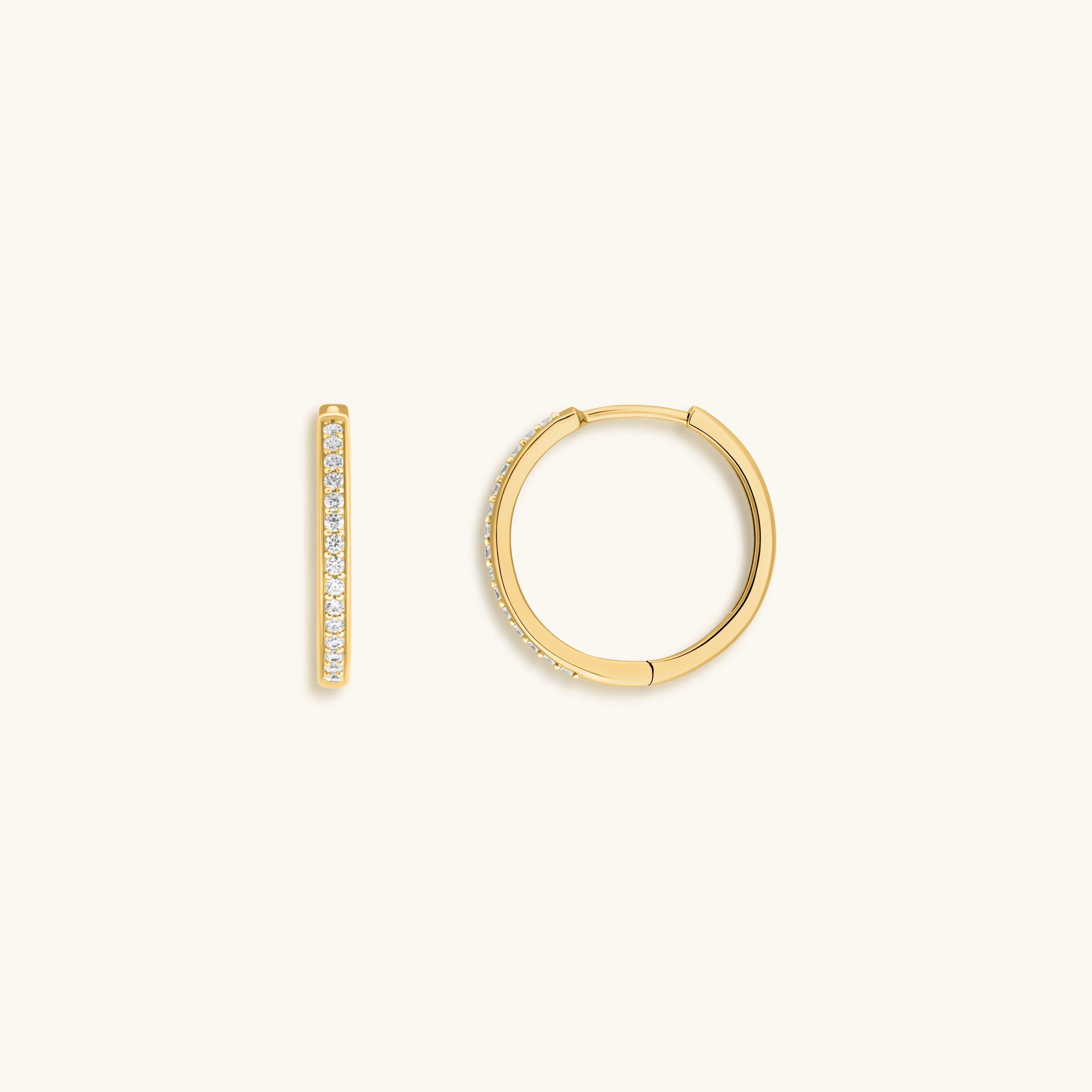 Wheel of Stars - Gold Hoop Earrings