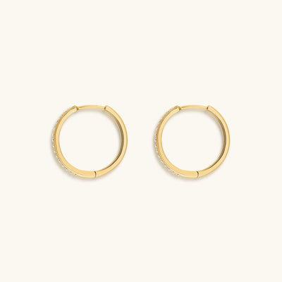 Wheel of Stars - Gold Hoop Earrings