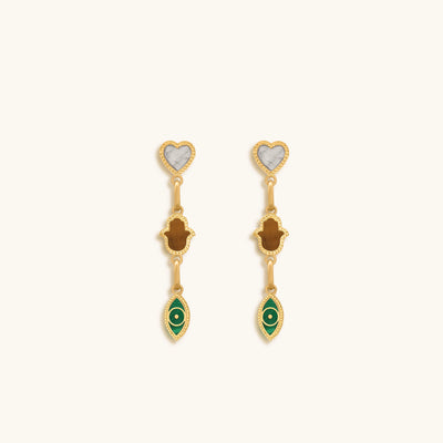 Heart’s Desire Multi-Symbol & Multi-Stone Earrings
