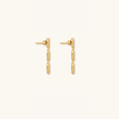 Triple Blessings Evil Eye Mother of Pearl Earrings