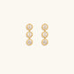 Triple Blessings Evil Eye Mother of Pearl Earrings