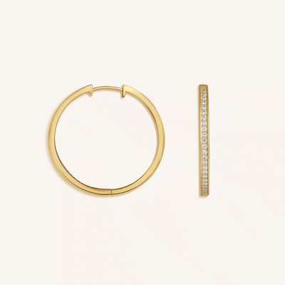 Celestial Radiance Gold Hoop Earrings