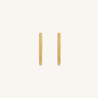 Graceful Strength Turquoise Gold Hoop Earrings