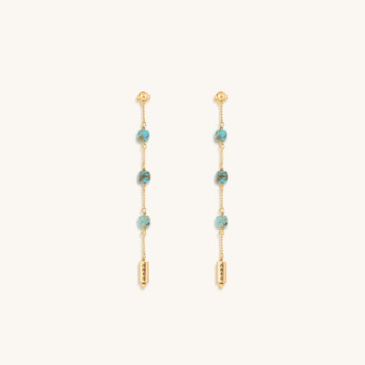 Serene Intentions - Turquoise Mantra Earrings