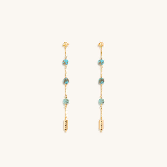 Serene Intentions - Turquoise Mantra Earrings