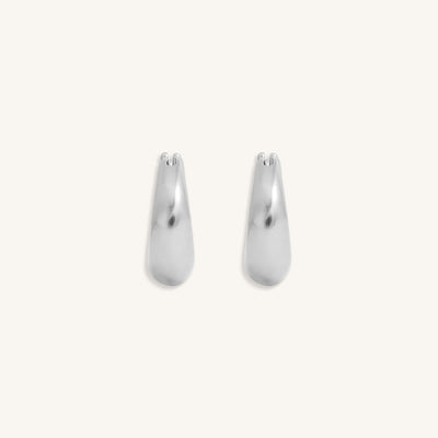 Lunar Arc Mini Silver Hoops
