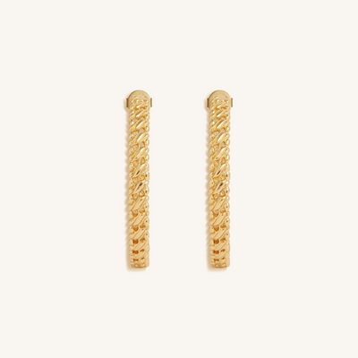 Eternal Radiance Gold Hoop Earrings