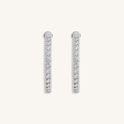 Eternal Flow Silver Hoop Earrings