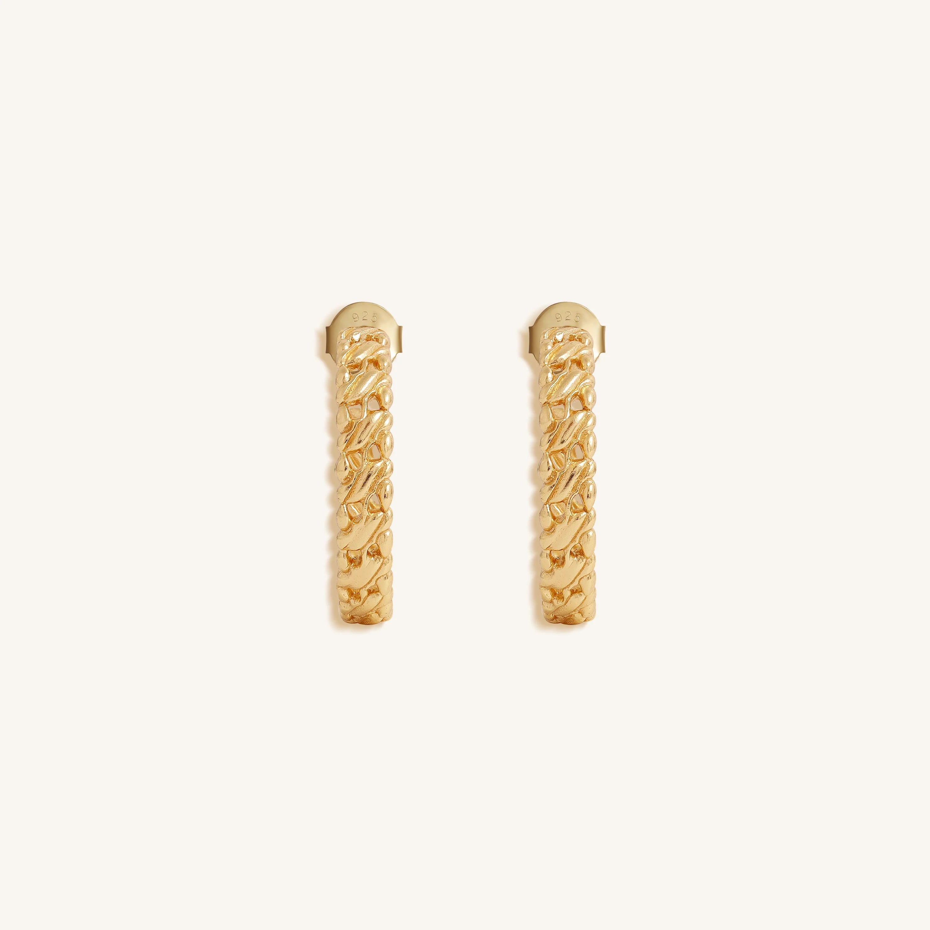 Infinite Golden Flow Hoop Earrings