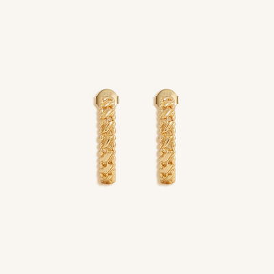 Infinite Golden Flow Hoop Earrings